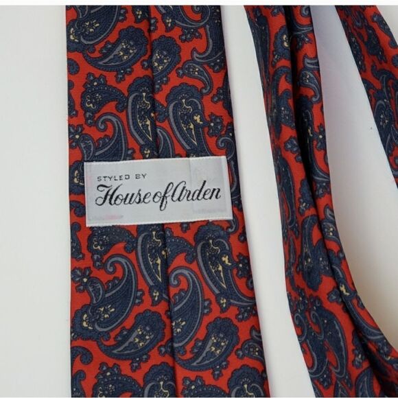 VINTAGE HOUSE OF ARDEN Classic PAISLEY Neck Tie - Picture 2 of 4